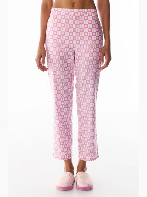 Flora met bloemenprint pyjamabroek penti - Kiabi Flora met bloemenprint pyjamabroek penti - Kiabi