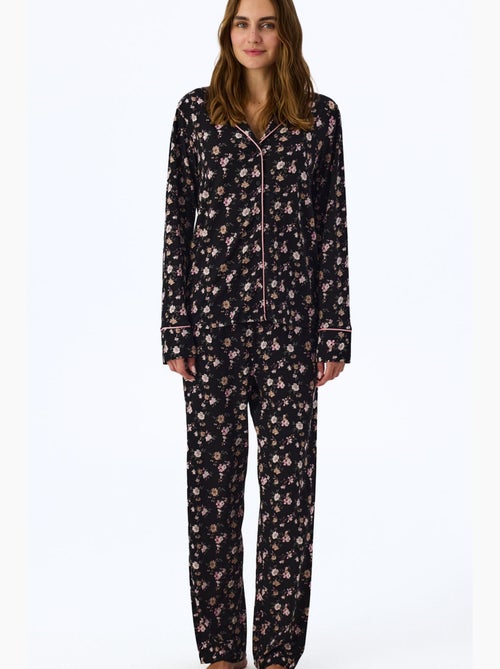 Floral dream pyjamaset met overhemd en broek, lange mouwen penti - Kiabi Floral dream pyjamaset met overhemd en broek, lange mouwen penti - Kiabi