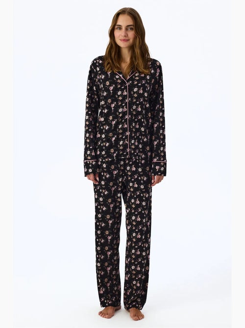 Floral dream pyjamaset met overhemd en broek, lange mouwen penti - Kiabi Floral dream pyjamaset met overhemd en broek, lange mouwen penti - Kiabi