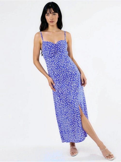 Floral midi slip-jurk met hartvormige hals busem - Kiabi Floral midi slip-jurk met hartvormige hals busem - Kiabi