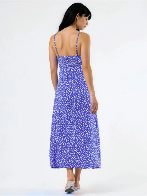 Floral midi slip-jurk met hartvormige hals busem - Kiabi Floral midi slip-jurk met hartvormige hals busem - Kiabi