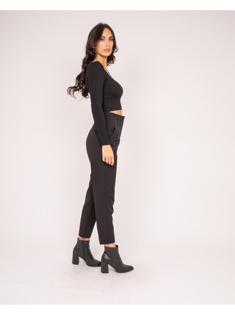 FLORY crop top Zwart - Kiabi