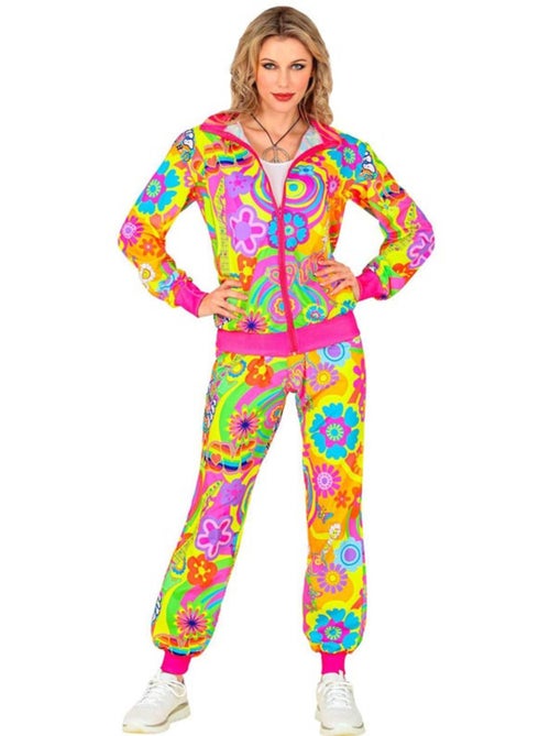 Fluorescerend hippie groovy liefdes trainingspak kostuum - Kiabi