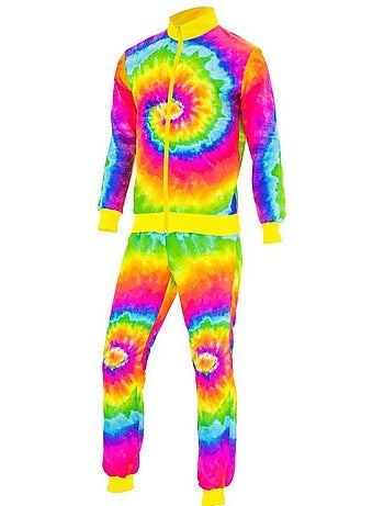 Fluorescerend psychedelisch hippie trainingspak kostuum