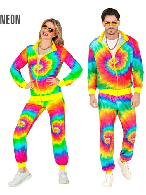 Fluorescerend psychedelisch hippie trainingspak kostuum - Kiabi