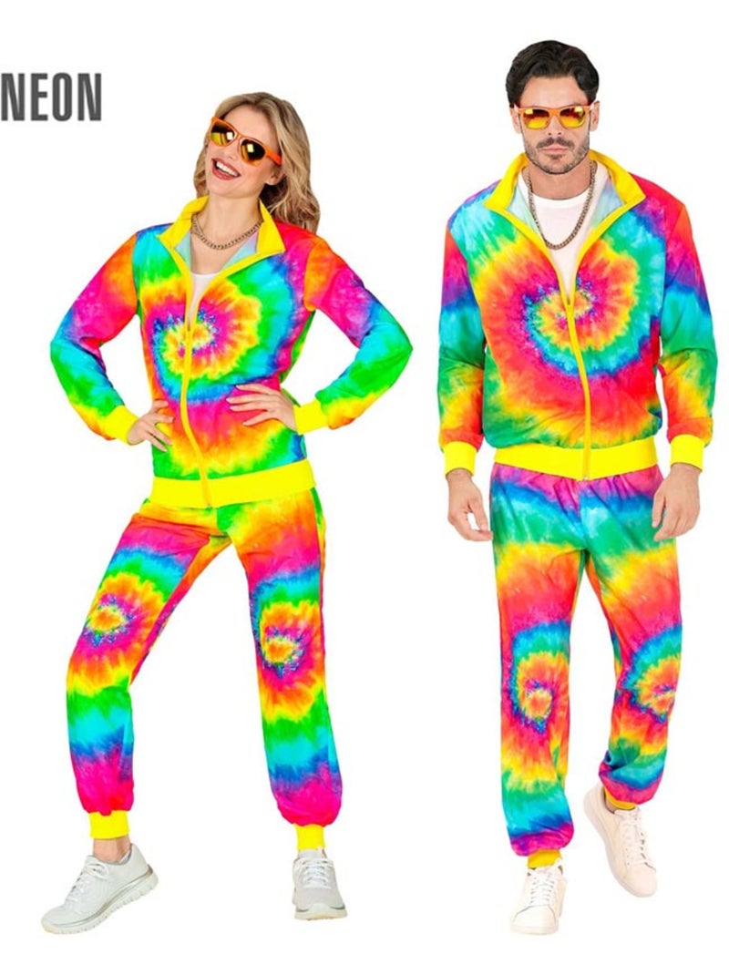 Fluorescerend psychedelisch hippie trainingspak kostuum Multicolor - Kiabi
