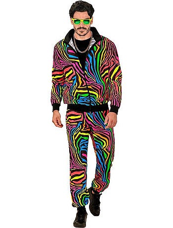 Fluorescerend regenboog dieren trainingspak kostuum