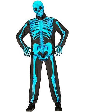 Fluorescerend Skeleton Express-kostuum