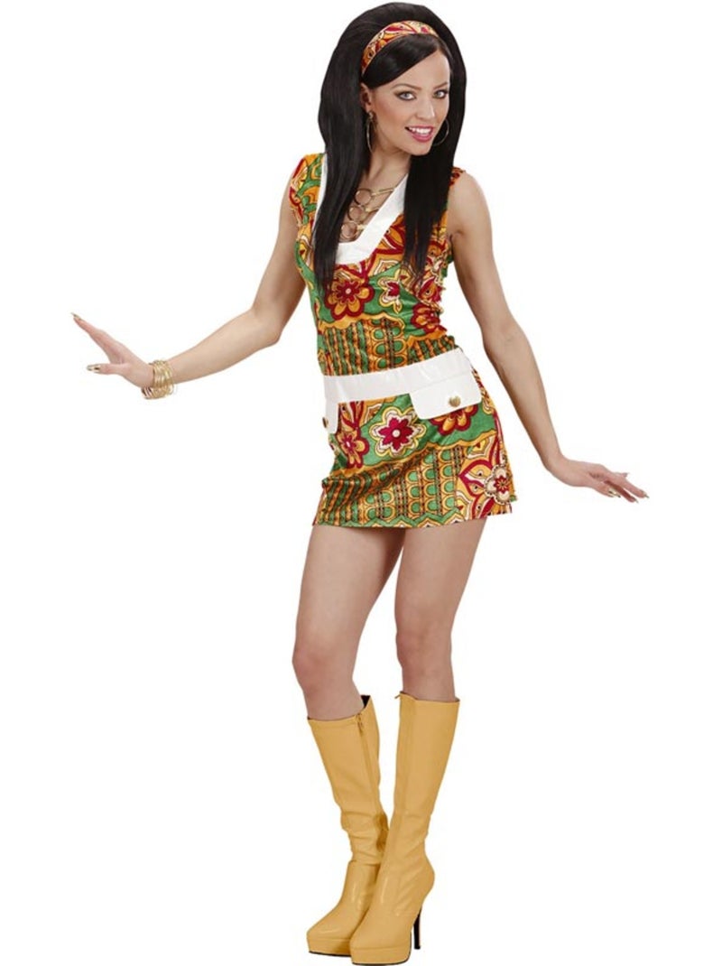 Fluweel jaren 60 meisjeskostuum Multicolor - Kiabi