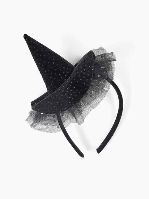 Fluwelen alice band met heksenhoed - Kiabi