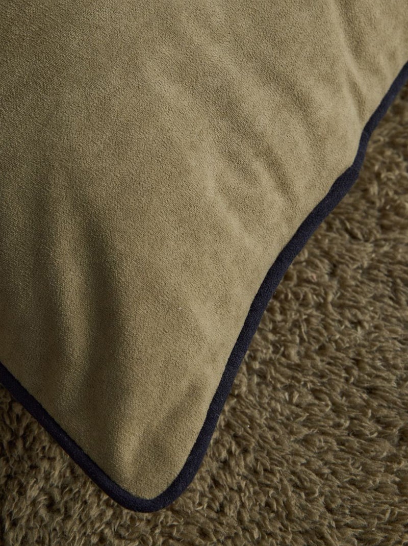 Fluwelen kussen 45 x 45 cm KAKI - Kiabi