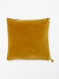 Fluwelen kussenhoes (45 x 45 cm) GEEL - Kiabi