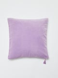 Fluwelen kussenhoes (45 x 45 cm) PAARS - Kiabi