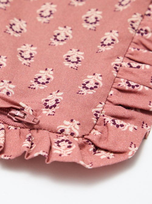 Fluwelen kussenhoes met print (30 x 50 cm) - Kiabi Home - Kiabi