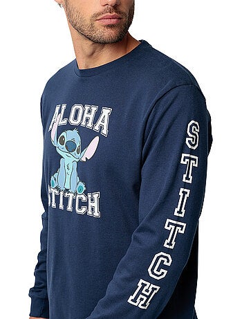 Fluwelen pyjama broek top lange mouwen aloha stitch disney