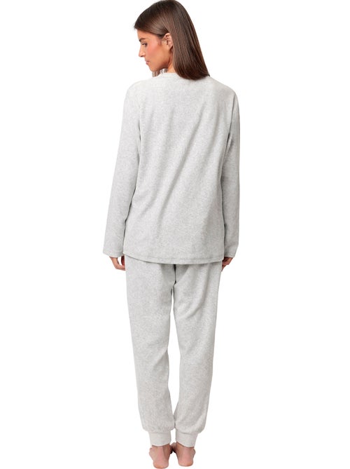 Fluwelen pyjama broek top lange mouwen enjoy every moment - Kiabi Fluwelen pyjama broek top lange mouwen enjoy every moment - Kiabi