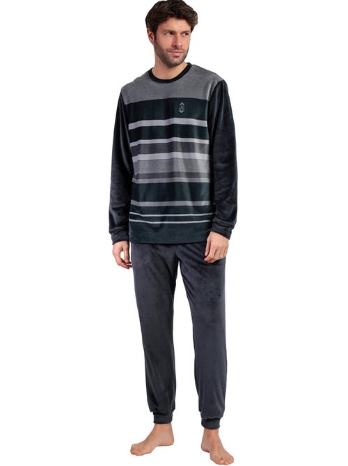 Fluwelen pyjama broek top lange mouwen stripe hype - Kiabi Fluwelen pyjama broek top lange mouwen stripe hype - Kiabi