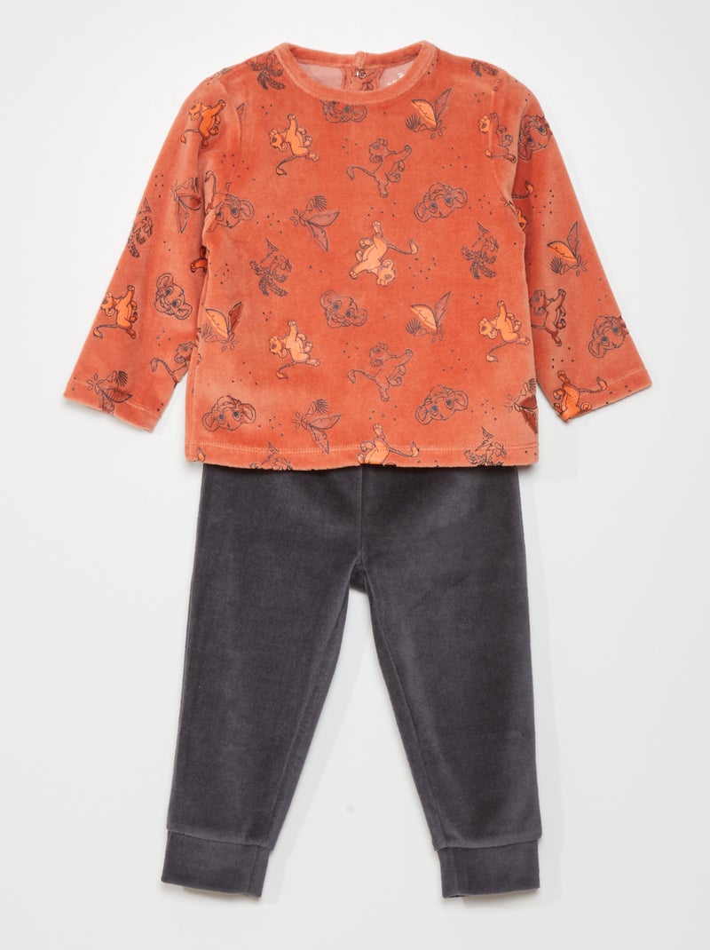 Fluwelen pyjama 'Disney' - 2-delig simba - Kiabi