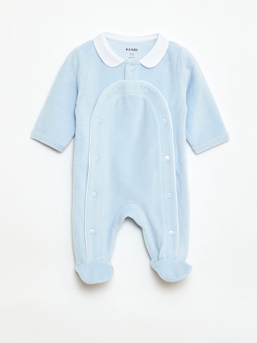 Fluwelen pyjama met Peter Pan-kraagje - Kiabi