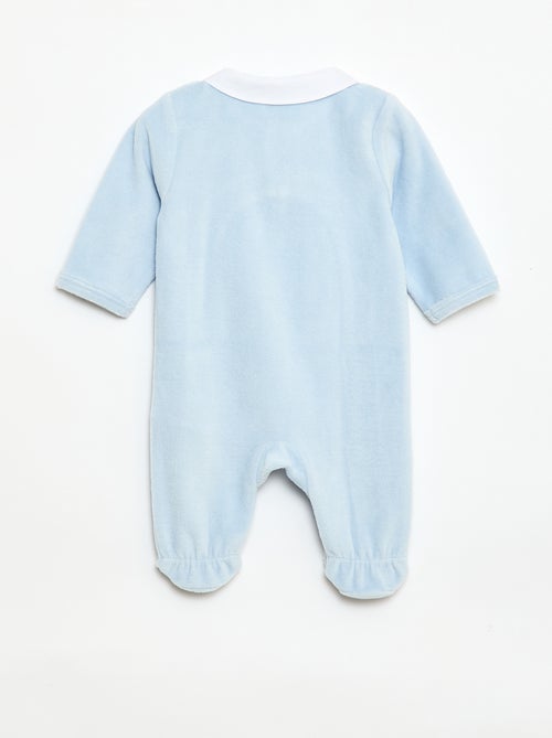 Fluwelen pyjama met Peter Pan-kraagje - Kiabi