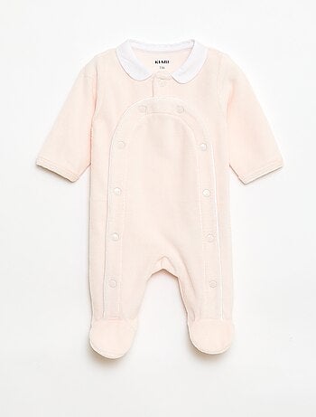 Fluwelen pyjama met Peter Pan-kraagje