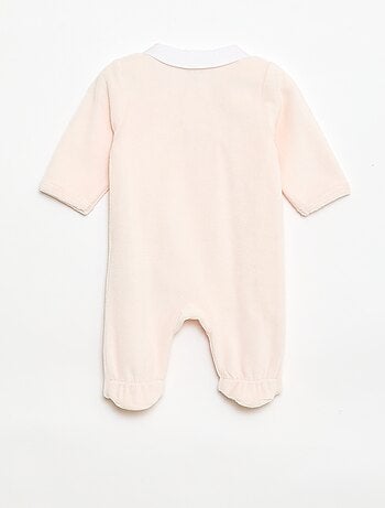 Fluwelen pyjama met Peter Pan-kraagje
