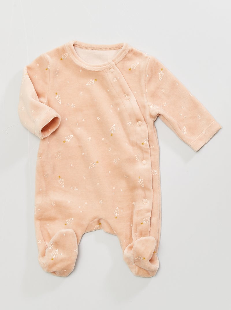 Fluwelen pyjama met ruimteprint BIEGE - Kiabi