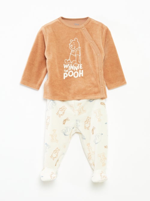 Fluwelen pyjama met top + broek 'Disney' - 2-delig - Kiabi