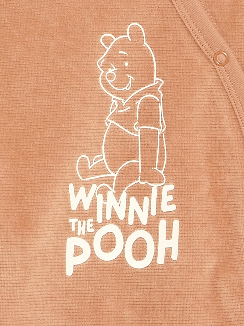 Fluwelen pyjamaset 'Mickey Mouse' - 2-delig Bruin - Kiabi