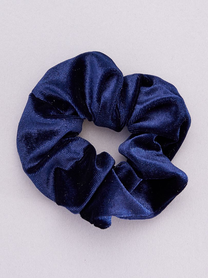 Fluwelen scrunchie marineblauw - Kiabi