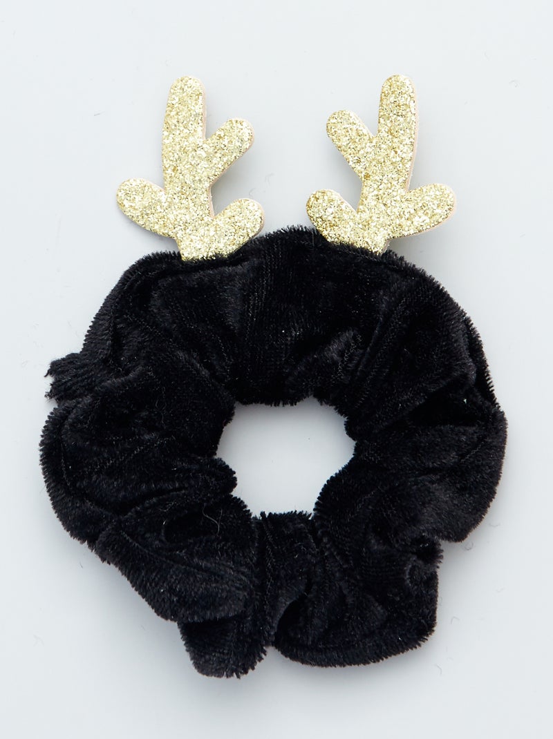 Fluwelen scrunchie ZWART - Kiabi