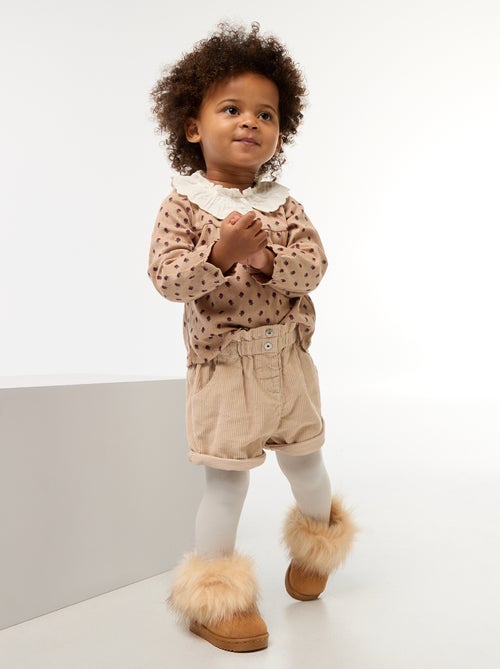 Fluwelen short - Kiabi