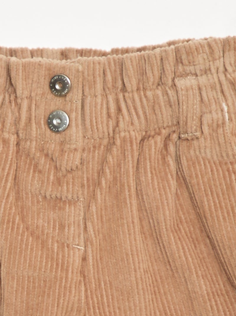 Fluwelen short Bruin - Kiabi