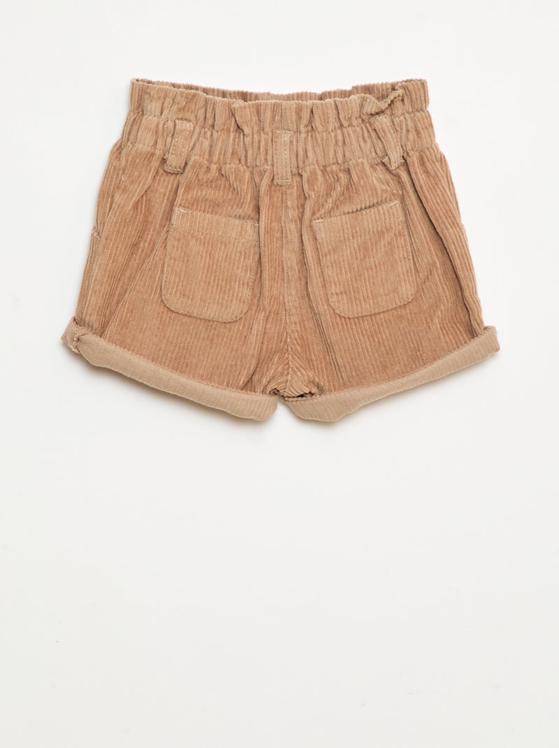 Fluwelen short Bruin - Kiabi