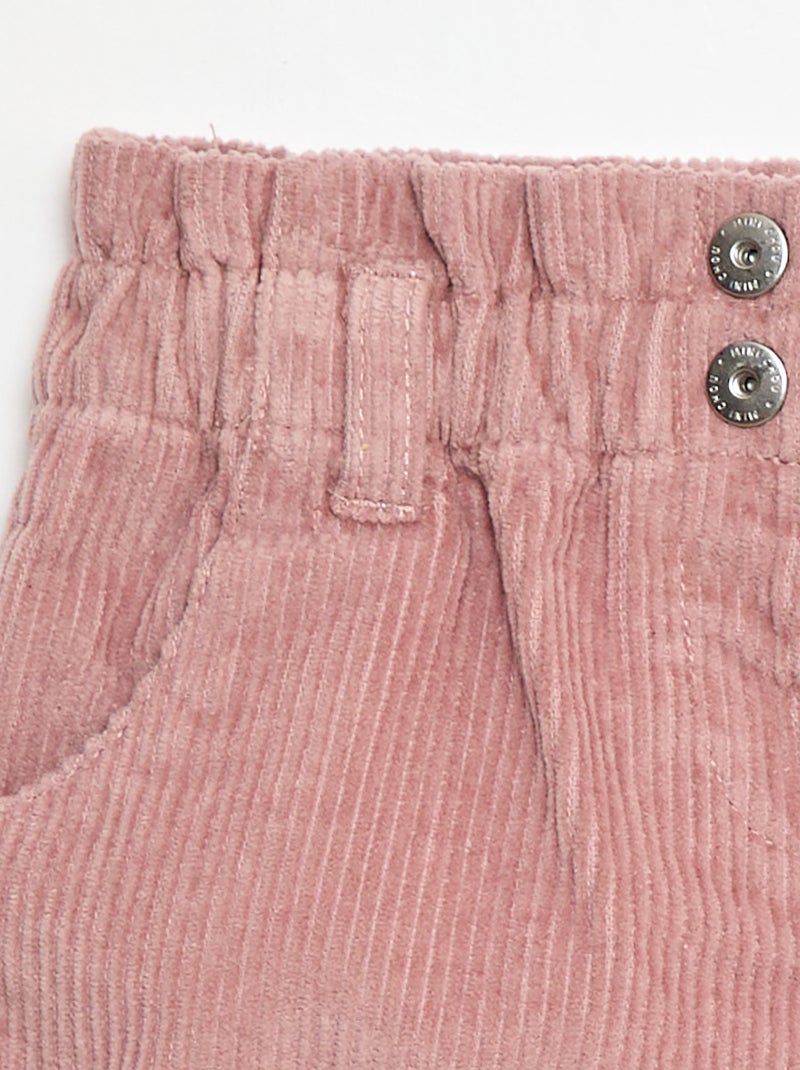 Fluwelen short Rose - Kiabi