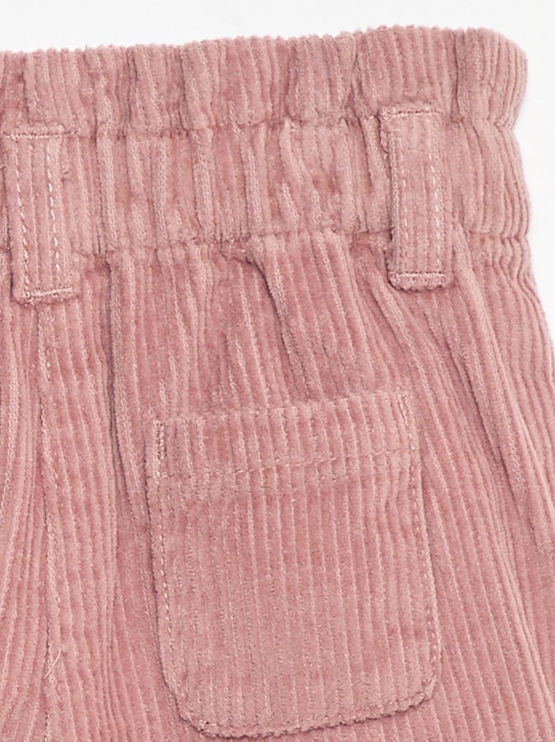 Fluwelen short Rose - Kiabi