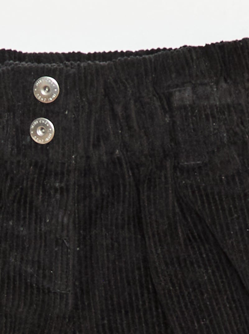 Fluwelen short zwart - Kiabi