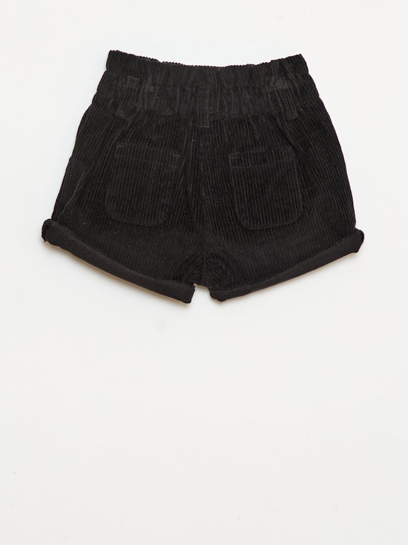 Fluwelen short zwart - Kiabi