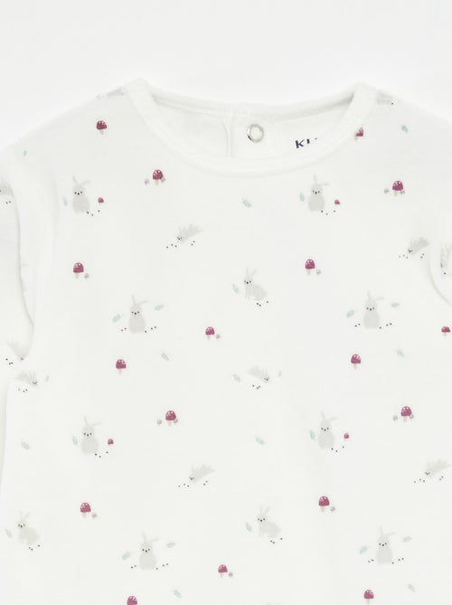 Fluwelen slaappakje met applicatie - Kiabi Fluwelen slaappakje met applicatie - Kiabi