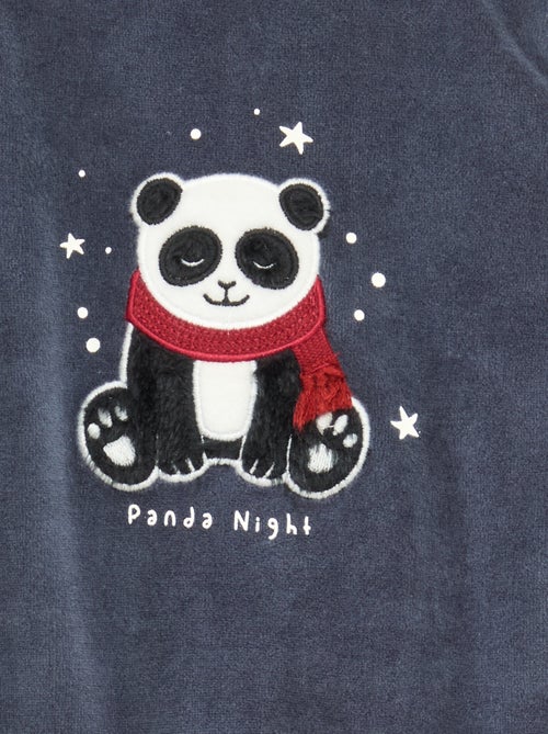 Fluwelen slaappakje met applicatie - Kiabi