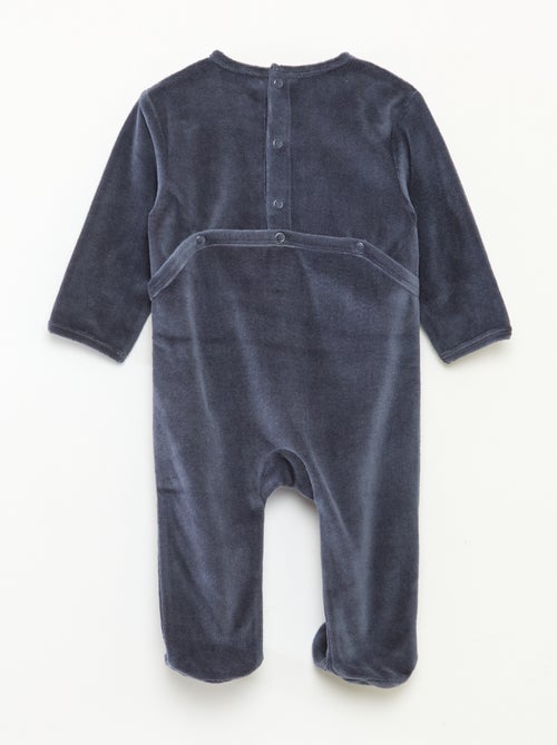 Fluwelen slaappakje met applicatie - Kiabi