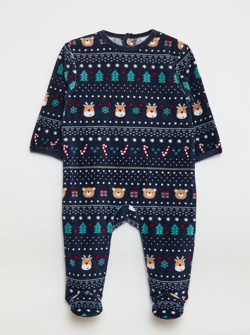 Fluwelen slaappakje met applicatie - Kiabi