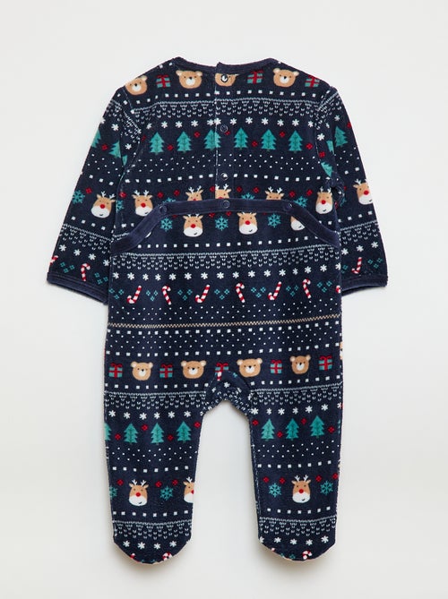 Fluwelen slaappakje met applicatie - Kiabi