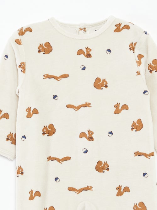 Fluwelen slaappakje met applicatie - Kiabi