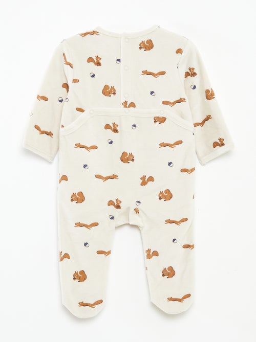 Fluwelen slaappakje met applicatie - Kiabi