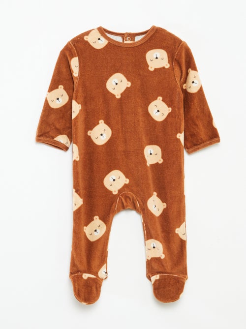 Fluwelen slaappakje met applicatie - Kiabi