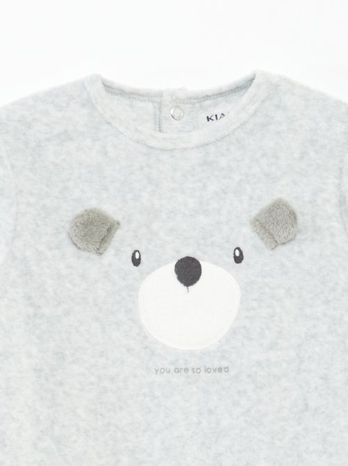 Fluwelen slaappakje met applicatie - Kiabi Fluwelen slaappakje met applicatie - Kiabi