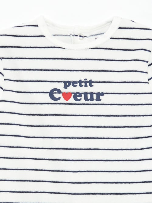 Fluwelen slaappakje met applicatie - Kiabi Fluwelen slaappakje met applicatie - Kiabi