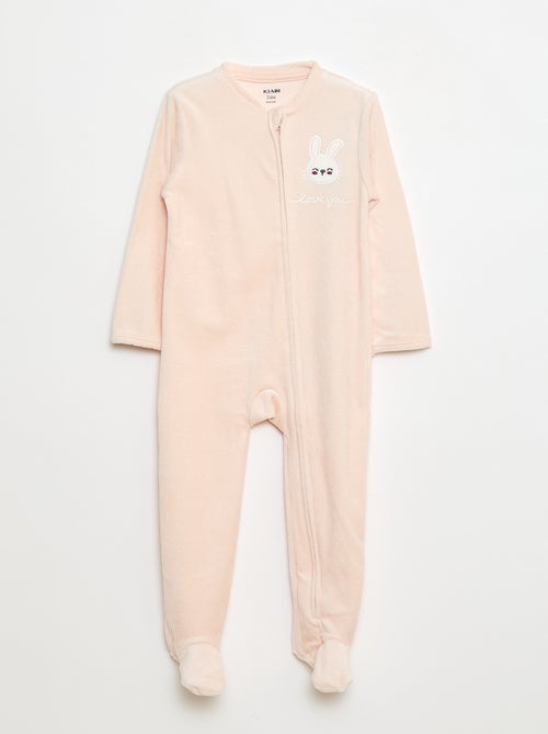 Fluwelen slaappakje met ritssluiting - Kiabi