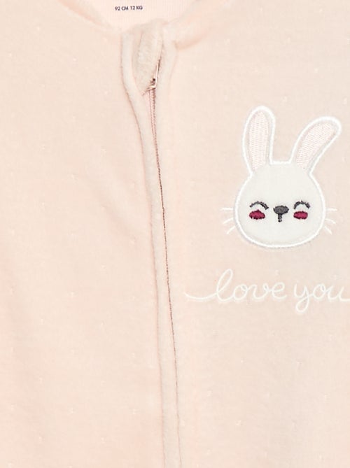 Fluwelen slaappakje met ritssluiting - Kiabi